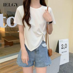 IELGY Áo Thun Không Chính Quy Niche Phong Cách Phương Tây Phong Cách Instagram Nữ Mỏng Dễ Phối