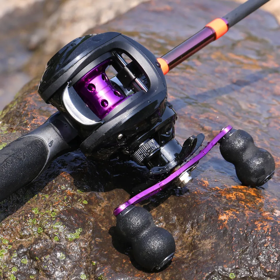 COD Fishing Rod and Reel Set 1.8M/6FT Fishing Rod with New Purple