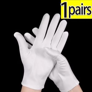 30Pairs White Cotton Gloves / High Elasticity Cotton Work Glove / Breathable Protective Gloves for Coin Jewelry Inspection