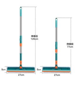 [SG Seller] Glass cleaner household double-sided glass wiper double-layer hollow cleaner telescopic rod wiper window cleaning
