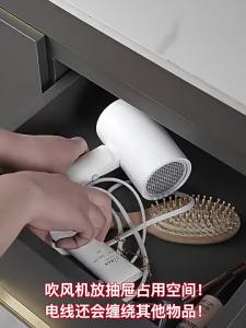 AE Hair dryer rack no-drill wall-mounted stainless steel hair dryer holder for bathroom hair dryer storage rack