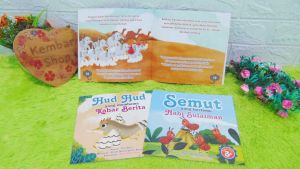 BUKU-HWNQ Ecer 1pcs Buku Anak Kisah Hewan Binatang Dalam Alquran Quran Ular Paus Gajah Semut Hud hud Laba-laba