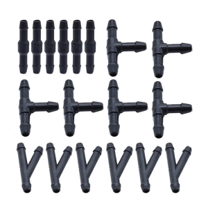 Universal Windshield Washer Hose Adapter Kit 18PCS 3 Size Connectors Automotive Plumbing Fittings for Car Wiper Nozzles