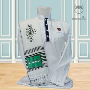 Sorban Kashmir Premium Motif NU Kombinasi Trompa Rida Ar-Rida Bahan Rayon Outfit Santri Ulama Habib