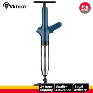 【Vktech】 Drain Clog Remover High Electric Toilet Plunger Stainless Steel Toilet Plunge Blaster for Sink Toilets Pipe