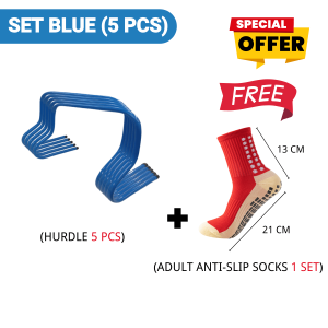 5 PCS football training hurdles set hurdle track and field training equipment hurdle 15/23/30CM bola sepak outdoor obstacle hurdle