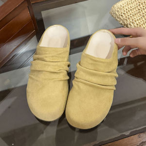 Free Shipping Fashionable Pleated Design WomenS Slip-On Sandals 2026 Comfortable Thick-Soled Non-Slip Spring New Style For Outdoor Wear