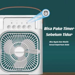 LIVING HOME Kipas Pendingin Udara Portabel - Pendingin Udara Evaporatif Mini Pribadi Kecil Dengan Adaptor AC Humidifier Dingin - AC Portable Air Cooler AC Mini Super Dingin