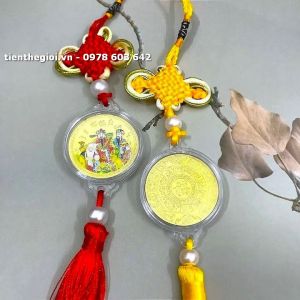 Dây Treo Phong Thuỷ Xu Phúc Lộc Thọ Mạ Vàng In Màu làm đồ trang trí - SP007388