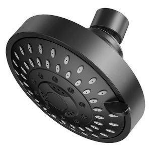 LITUILI 4-Inch High Pressure Shower Head Sprayer Adjustable 5 Modes Shower Nozzle Water-Saving Wall-Mounted Shower Top Spray Bathroom