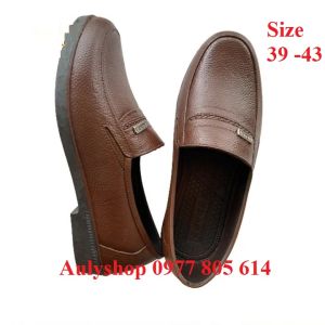 Giày lười nam nhựa dẻo size 39-43 giày nhựa nam giả da giày đi mưa giày bảo hộ lao động