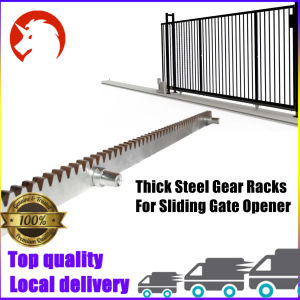 1M Helical Steel Gear Rack 8mm/10mm/12mm Heavy Duty Cold Rolled Steel for Automatic Electric Sliding Gate Opener Outdoor Gate Hardware