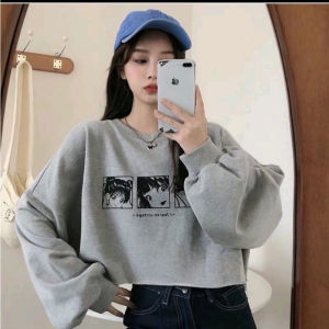 SR FASHION - Sweater Crop ANIME I FEEL SO VINTAGE Fleece