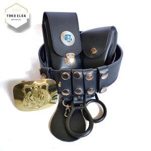 Kopel Security Kulit Lengkap Kopel Sabuk Satpam Kulit Fullset
