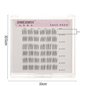 Dorisna ขนตาปลอมแบบมีกาวในตัว6แถวสไตล์เกาหลีแบบ Kpop Eyeash ขนตาปลอมแบบธรรมชาติแบ่งส่วนแต่งหน้าตัวต่อขนตา DIY