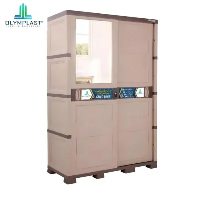 OLYMPLAST LEMARI PAKAIAN PLASTIK SLIDING GESER OTC 3 PINTU [OLYBOX]