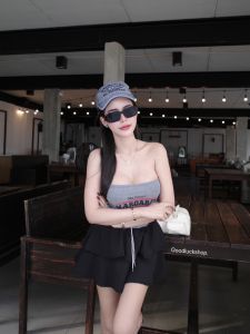 เซตเกาะอก margaret จับเซตคู่กระโปรงระบาย ชอบลุคเฟียตๆแนะนำเลยค่าา