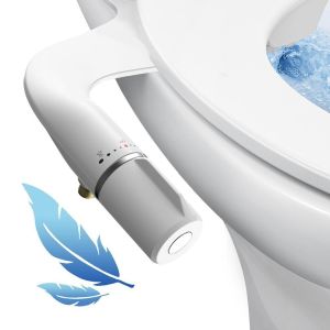 JPTD Ultra-Slim Toilet Bidet Sprayer Dual Nozzle Non-Electric Toilets Seat Ass Sprayer Mom Washer Self Clean Toilets Cleaning Nozzle Personal Hygiene