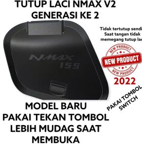PROMO TUTUP LACI NMAX MODEL BARU PAKAI TEKAN TOMBOL BUAT MEMBUKA LACI COVER LACI NMAX NEW COVER TUTUP BAGASI SAKU LACI NEW NMAX 2020-2022