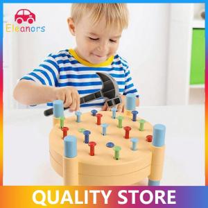 [Eleanor] Montessori Toys Colors Hammering Pounding Table Boy Girl-Friendly Hammers For Hand-Eye Coordination Early Learning