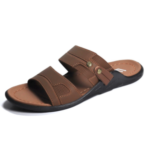 WIBI S22-02 Sandal Slide Kulit Slop Pria Dewasa Ban 2 Mocha Size 39 - 43