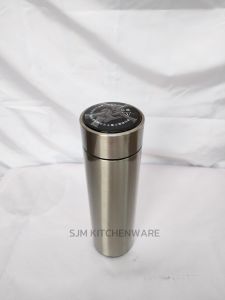 กระติกน้ำสุญญากาศสแตนเลส304 กระบอกน้ำบอกอุณหภูมิ กระติกน้ำสแตนเลส ขนาด500ml