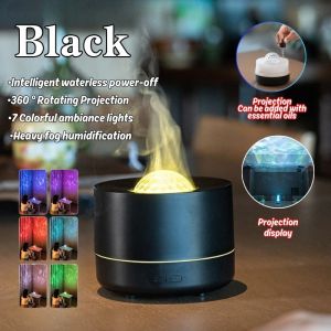 7 Color Flame Fireplace Humidifier With Remote And Timer Control for Home Silent Air Humidifier Aromatherapy