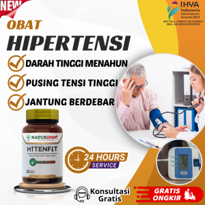 Hitenfit Obat Hipertensi Penurun Darah Tinggi Paling Ampuh isi 50 Kapsul