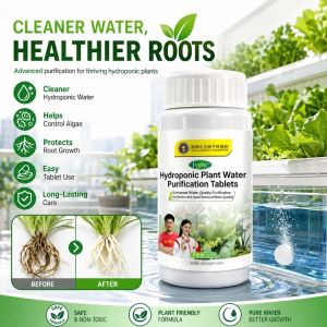 Hydroponic Water Purification Tablets German Black Tech Water Cleaning Solution Indoor Outdoor Household Water Tablets Effective Hydroponic Water Quality Treatment