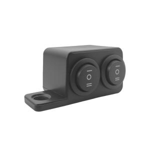 Universal Dual 3‑Way Switch Side Mirror Mount Bracket Plug & Play Motorcycle Motorbike Accessories