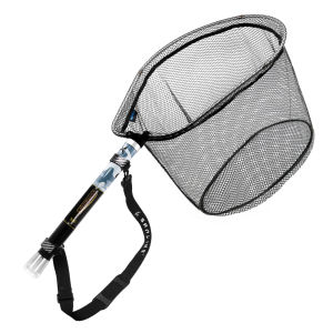 SANLIKE Glass Fiber Fishing Pole Net Sets Telescopic Foldable Landing Net Pole Egg Pattern Fishing Net for Freshwater and Saltwater