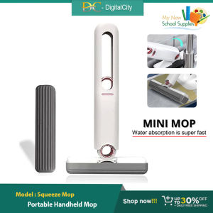 ZH1831 Mini Handheld Cleaning Mop Portable Self-Squeeze Window Mop Lightweight Floor Cleaning Mop