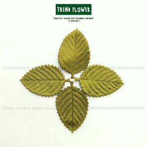 Manik-MANIK Daun mawar Hijau bahan satin bahan Satin per 24 pcs hiasan sovenir souvenir