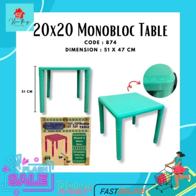 [SALE] 874 20X20 MONOBLOCK TABLE / MONOBLOC TABLE / TABLE / LAMESA / GREEN/WHITE/BEIGE TABLE / PLASTIC TABLE