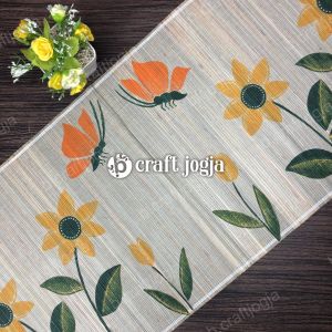 Taplak Meja Ruang Tamu Kecil Tenun Motif Ukuran 35x90 cm Kerajinan B.CRAFTJOGJA