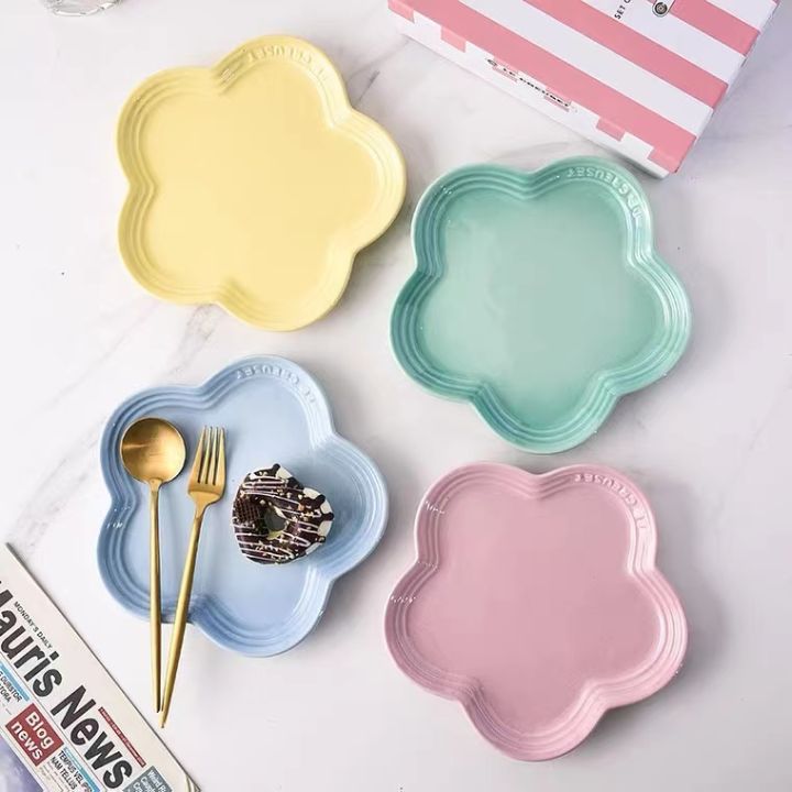 Le Creuset Flower Plate Ceramic Flower Plate Set of 4 Lazada PH