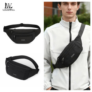 LouisWill Sport Waist Pack Cross Body Bag Pouch Bag Casual Men Chest Bag Men Fashion Shoulder Bag Waist Belt Bag Waterproof Waist Bag for Travel Outdoor