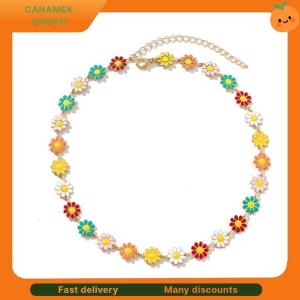 ❣️❣️❣️ Kpop Flower Daisy Clavicle Chain Necklace For Women Summer Sweet Short Choker Fashion Statement Jewelry Gift Y2K Accessories
