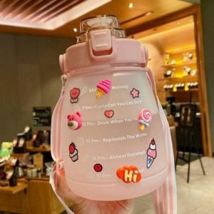 COD Botol Minum Viral Korea 2 liter Botol Motivasi Gradasi 2000 ML Free Sticker Botol Sultan Kualitas Tinggi BELI 3 GRATIS 1