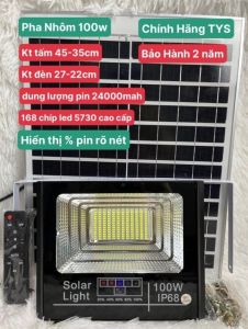 Đèn Năng Lượng Mặt Trời Chính Hãng 500w 400w 300w 200w siêu sáng pin 14h Vỏ Nhôm Đèn Đường Sân Vườn Chống nước IP68 BẢO HÀNH 2 NĂM