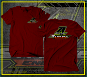 KAOS STROKE ENGINE(angka empat) COTTON COMBED 24S (LEBIH TEBAL DARI 30S) ADEM NYAMAN DI PAKAI DAYA SERAP KERINGAT TINGGI