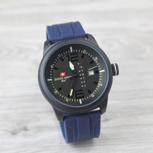 Jam tangan Pria Sa 1212 tali rubber/silicon tanggal hari aktif bulat analog