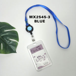 ID CARD GANTUNG KERJA TEMPAT PENYIMPAN KARTU HOLDER KOREA DENGAN PENGAIT 2 sisi MX2545 ZIORRA