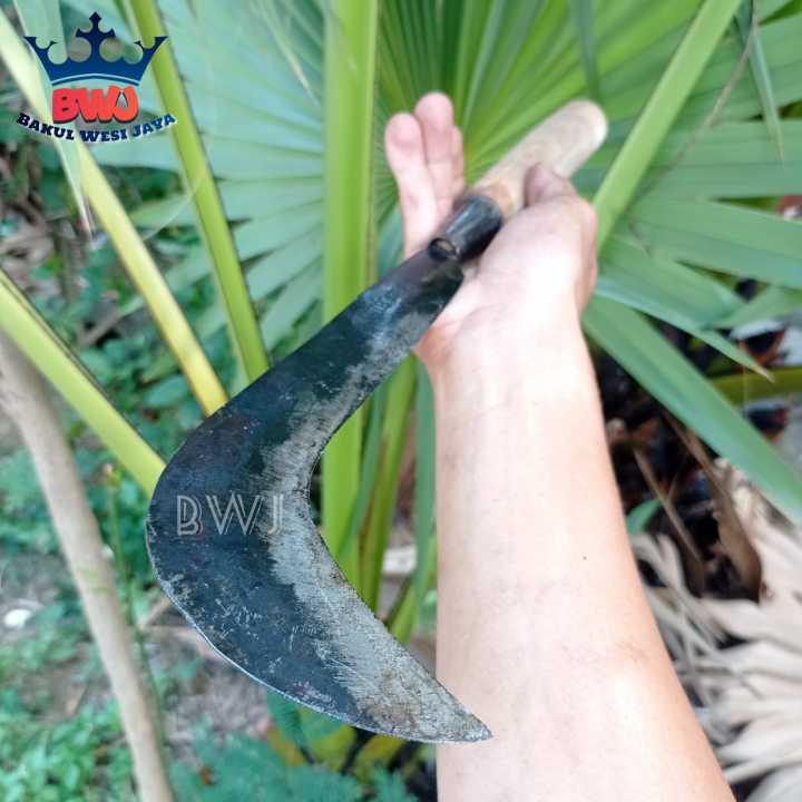 Golok Bendo Baja Asli Super Tajam Murah - Arit Sabit Bedog Babat Rumput ...