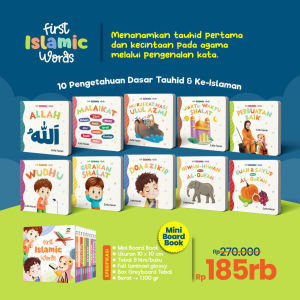 ISI 10 BUKU MINI Boardbook Anak MY FIRST ISLAMIC WORDS Book Seri Mengenal Islam Belajar Tauhid - Ziyadbooks