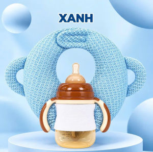 Gối Hỗ Trợ Bé Bú Bình Có Dây Giữ Bình Sữa Thiết Kế Dạng Vòng Có Phần Điều Chỉnh