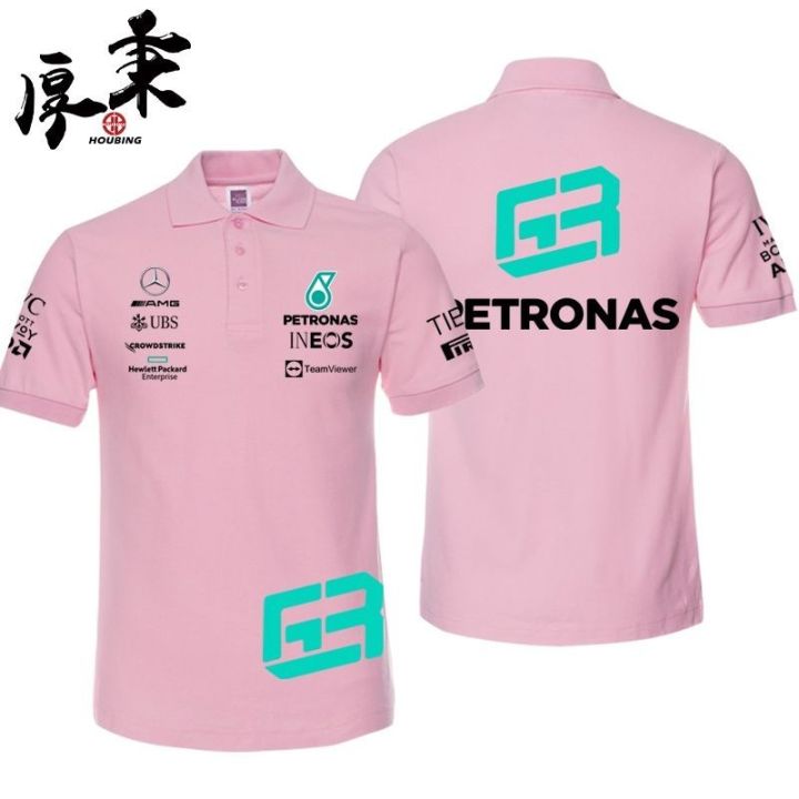 Mercedes F1 Racing Set Hamilton Polo Shirt Mercedes Benz AMG Team Men's  Sleeve Work Clothes Stretch Shirt