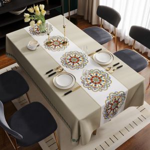 Dining Table Decoration Light Luxury Protect the Desktop Table Mat Non-slip Easy to Clean