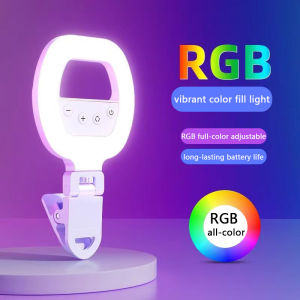 Rechargeable Led Light Mobile Selfie Ring Lights Video Shooting Light For Cell Phone Light Clip Led Light Photography Fill Light
