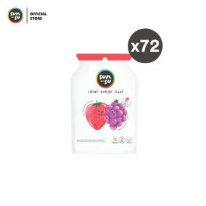 (แพ็ก 72) SUNSU x 4EVE ซันซุ เยลลี่ผสมบุก กลิ่นสตรอว์เบอร์รี่และองุ่น